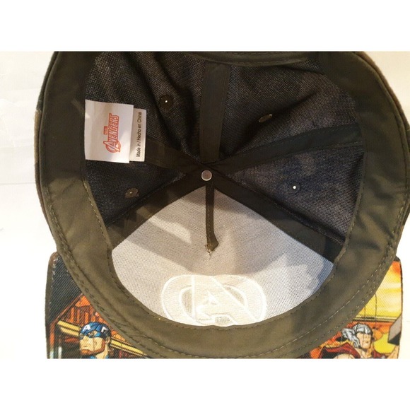 MARVEL Avengers Baseball Style CAMO Hat Cap Strapback Adjustable One Size - Picture 7 of 10